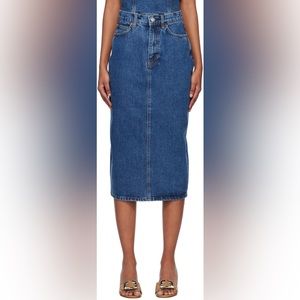 Reformation Jayde Denim Midi Skirt